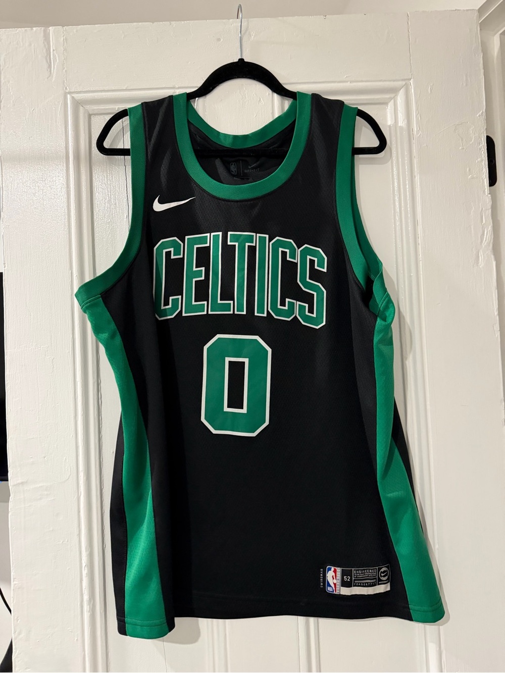 Nike Celtics Black and Green Men’s Jersey #0